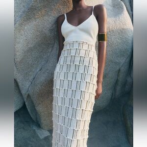 ZARA COMBINATION CROCHET DRESS